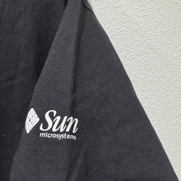 Vintage 90s Java Sun Microsystems Tech Promo T Shirt Size XL Black Made in USA - Picture 4 of 5
